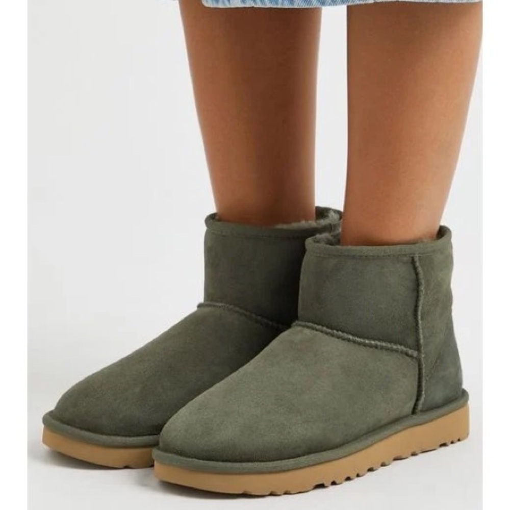 UGG Size 8 Classic Mini Regenerate Green Boots - Women's